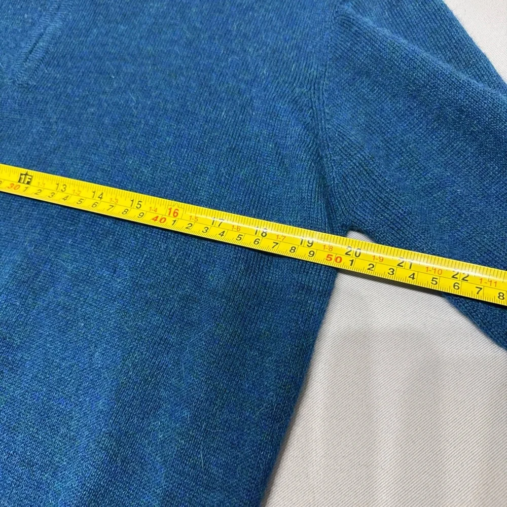Golden Alpaca 100% Baby Alpaca Sweater Men’s Blue 1/4 Zip Made in Peru Size Smal